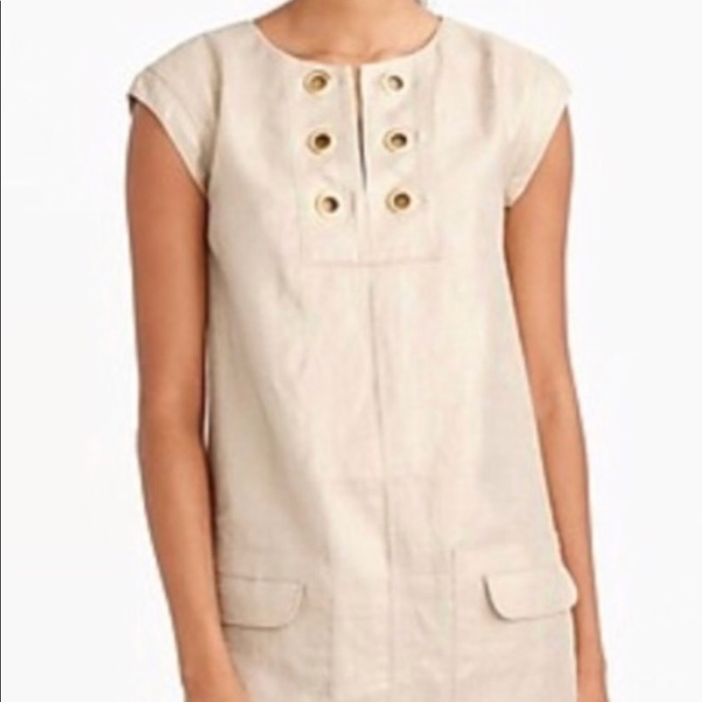 J crew sz 2 metallic gold dress